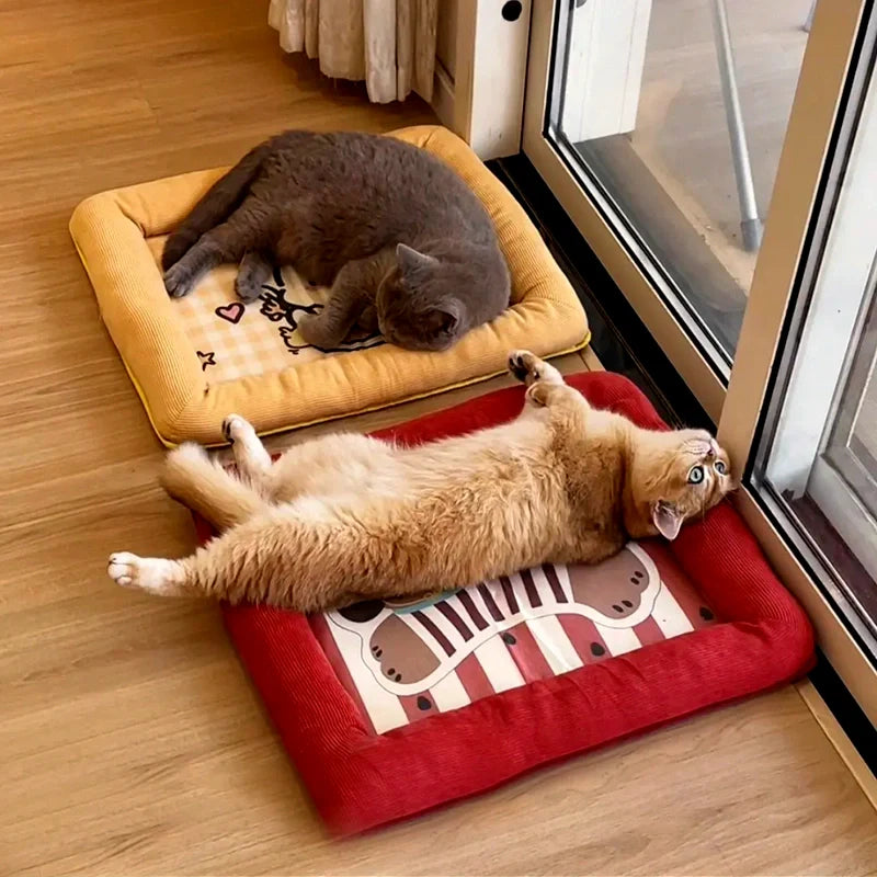 Summer Cartoon Pet Cooling Bed