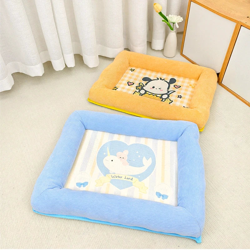 Summer Cartoon Pet Cooling Bed