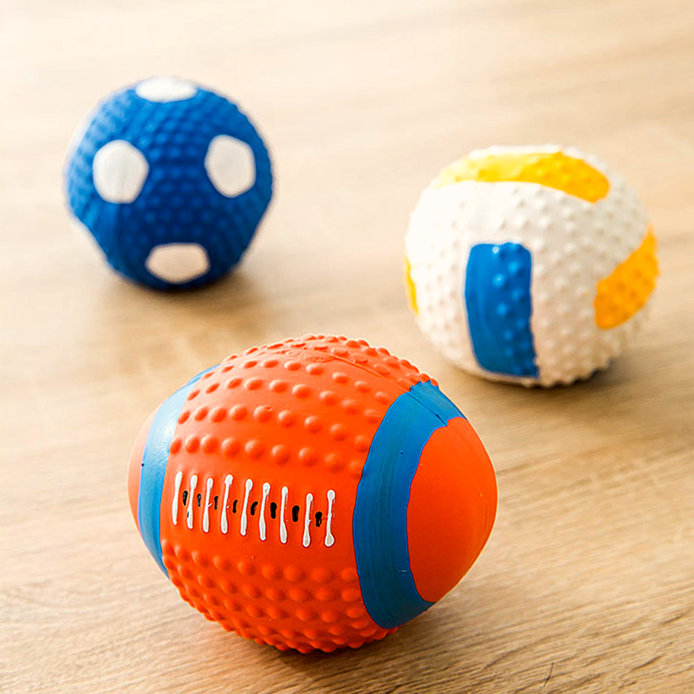 Squeaky Latex Dog Toy Ball