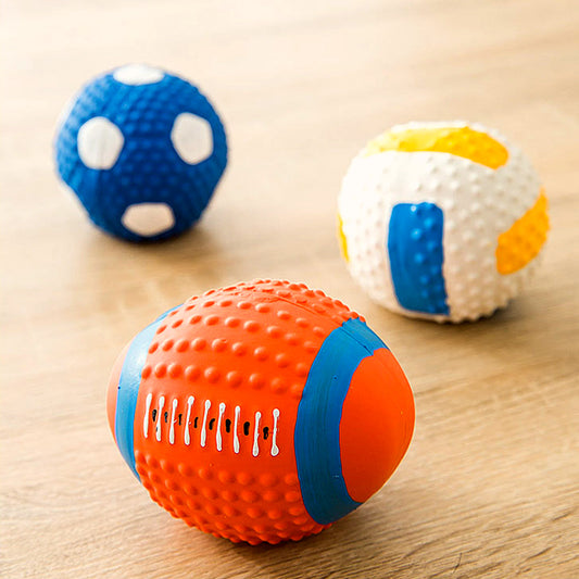 Squeaky Latex Dog Toy Ball