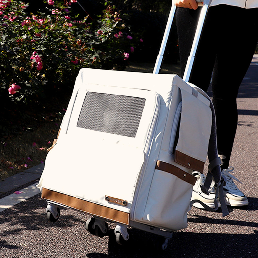 Large Oxford Fabric Pet Backpack & Trolley Case