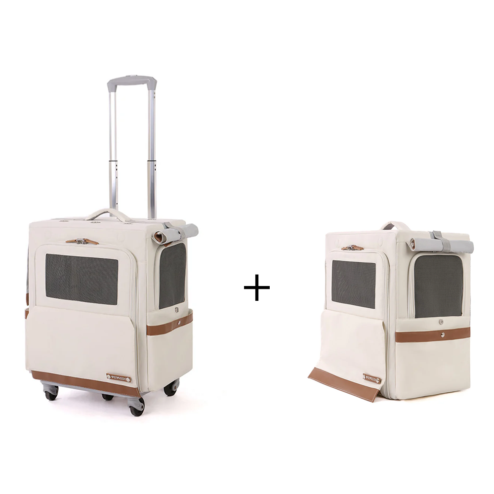 Large Oxford Fabric Pet Backpack & Trolley Case